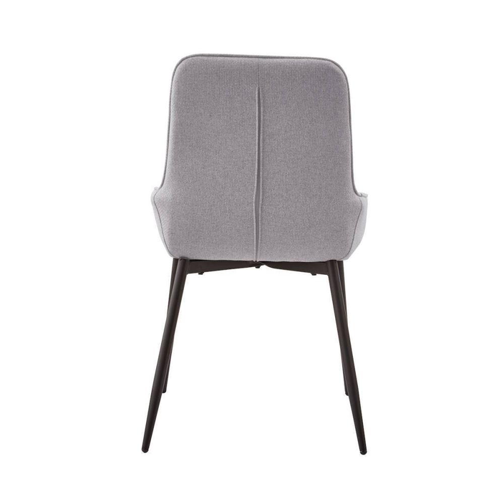 Pack de 4 Sillas Tapizadas en Tela Gris con Tratamiento Easy Clean, Asiento Reforzado  Medidas 54x55x88 cm