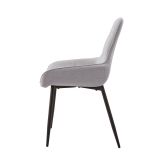Pack de 4 Sillas Tapizadas en Tela Gris con Tratamiento Easy Clean, Asiento Reforzado  Medidas 54x55x88 cm