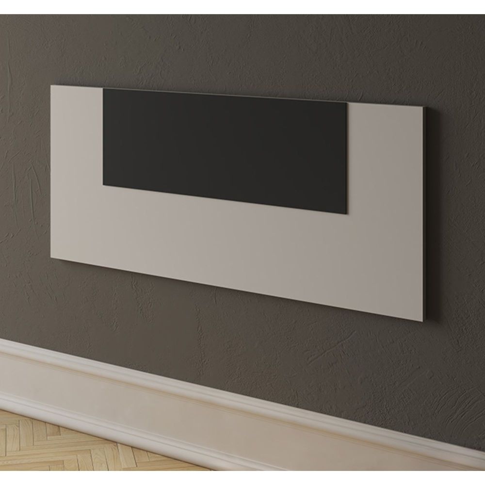 Conjunto Pack Cabecero y 2 Mesitas de Noche,Mesilla de noche 2 Cajones Color Beige, Medidas:110x45x1,6 cm (LargoxAltoxProfundo)